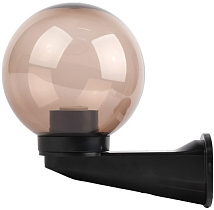 Садово-парковый светильник НБУ 01-60-205 шар дымчатый настенный IP44 Е27 max60Вт d200mm ЭРА