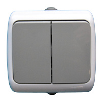 Выключатель ОУ 2-кл. IP54 SD-V1002WG AWSPRODUCTS