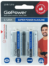 Батарейка GoPower LR14 C BL2 1.5V Alkaline 2-12-192