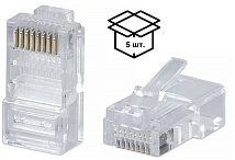 Коннектор RJ45 8P8C под витую пару Cat.6e (в уп.5шт.) RIPO