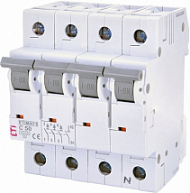 Автоматический выключатель ETIMAT6 C50/3N 6кA ETI