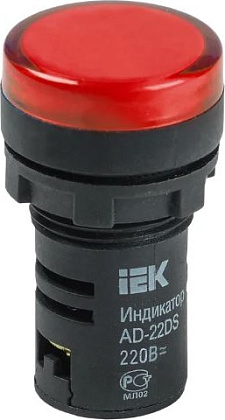Индикатор LED красный AD22DS 24В AC/DC IP40 IEK