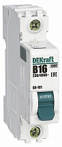 Автоматический выключатель ВА-101 B16/1 4.5кА Dekraft