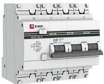 Дифференциальный автомат АД-32 3P+N 25А/30мА (хар. C, AC, электронный, защита 270В) 4,5кА EKF PROxim