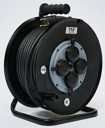 Удлинитель на метал. катушке 4гн. 40м c/з IP44 КГ 3х2,5мм2 (ГОСТ) ТОР