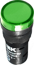 Индикатор LED AD16DS 16 мм. зел. 230В AC IP40 IEK