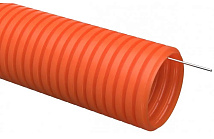 Труба гофрированная ПНД d25 с зондом оранжевая (50м) IEK