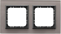 Рамка R-2RGC/41/25 1113 серая двойная (стекло) тонкая 4мм