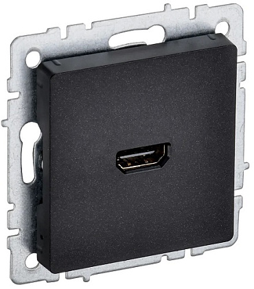Розетка HDMI черный BRITE IEK