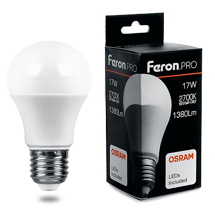 Лампа LED A65 E27 2700К 17Вт Feron