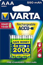 Аккумулятор Varta Power ACCU 56743 (R03) Ready 2 Use 550mAh Ni-Mh BL-4 (1.2В) (40шт)