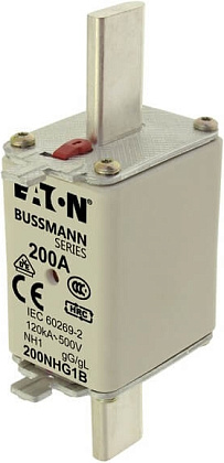 Предохранитель керам. NHG FUSE 200A 500V GL/GG SIZE 1 DUAL IN