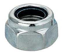 Гайка М10 с нейлоновым кольцом DIN985 цинк (12 шт.) (Стройбат)