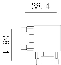 Коннектор угловой потолочный системы SLIM, черный CN-SLIM-BL-T