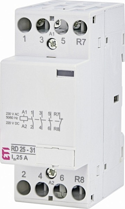 Контактор модульный RD 25-31 (кат.230V AC 25А 3но,1нз) ETI