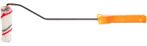 Валик полиакрил."мини" Профи, белый с сер. и крас.полос., д.15/35 мм, ворс 10 мм, дл.ручки 400 мм, 1