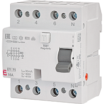 УЗО EFI6-P2 63/4/0.03 30мА, тип АС, 6кА ETI