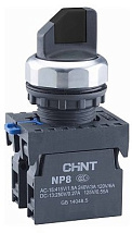 Переключатель с возвратом NP8-10X/22 без подсветки черн. 1НО IP65 (R) CHINT 578776