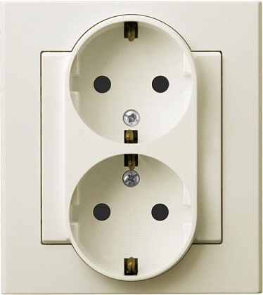 Розетка GP-2RS/27 1089 двойная "шуко" (с рамкой)