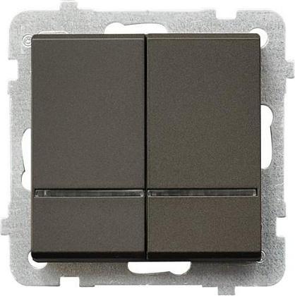 Выключатель LP-2RS/m/40 1069 2 кл. с подсветкой (без рамки)