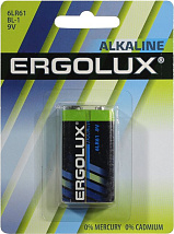 Батарейка 6LR61(крона) ALKALINE ERGOLUX BL-1