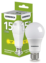 Лампа LED A60 груша 15Вт 230В 3000К E27 1500Lm GENERICA