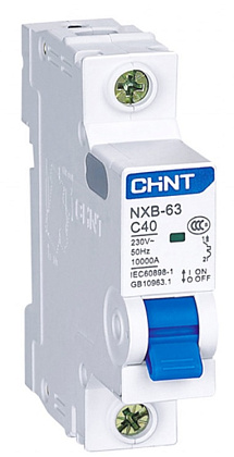 Автоматический выключатель NXB-63S C6/1 4.5кА CHINT