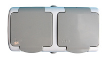 Розетка ОУ 2-я с/з IP54 SD-V1004WG AWSPRODUCTS
