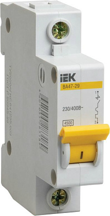 Автоматический выключатель ВА47-29 C10/1 4,5кА IEK