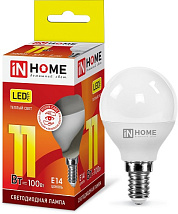 Лампа LED-ШАР-VC 11Вт 230В Е14 3000К 820Лм IN HOME