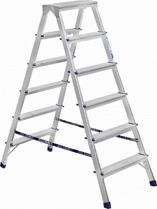 Стремянка алюминиевая двухстороння 6 ступеней  (AD7206) (ALUMET)