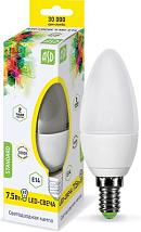 Лампа LED-СВЕЧА-standard 7.5Вт 220В Е14 3000К 675Лм ASD