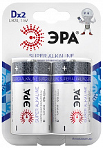 Батарейка LR20 SUPER ALKALINE ЭРА BL-2