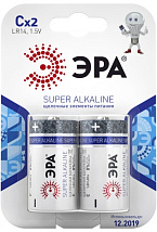 Батарейки LR14-2BL SUPER Alkaline (12/96/5280) ЭРА