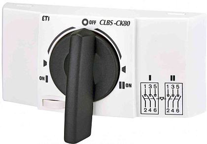 Перекидной механизм CLBS-CK80 (1-0-2 для 2-х CLBS 16-80A 3P)