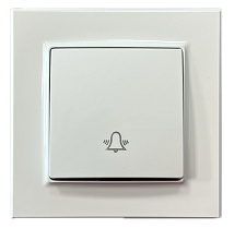 Выключатель звонка 1-кл. белый SD-P1009W AWSPRODUCTS