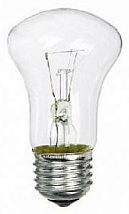 Лампа накаливания прозр. Б 60W E-27  220V (груша/гриб) (Лисма) (100шт.)