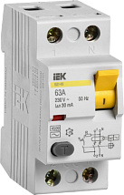 УЗО ВД1-63 63/2 30мА, тип АС, 4,5кА IEK