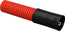 Труба гофрированная гибкая двустенная ПНД  d=75мм красная (50м) IEK