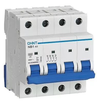 Автоматический выключатель NB1-63 C40/4 6кА CHINT