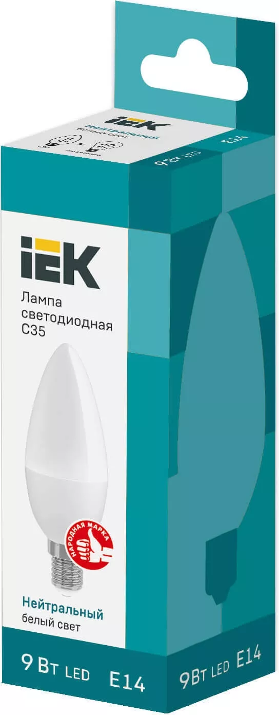 Лампа LED C35 E14 4000К 9Вт 810Lm IEK