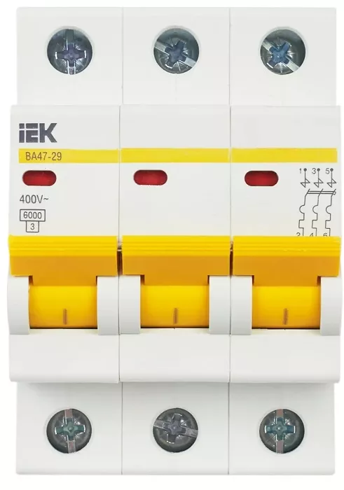 Автоматический выключатель ВА47-29 C6/3 4,5кА IEK