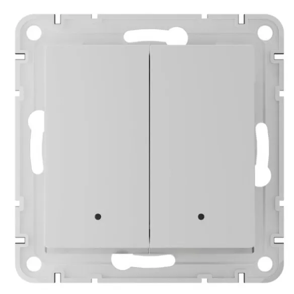 Выключатель 2-кл. с подсветкой Белый (Zigbee) AtlasDesign Smart SE