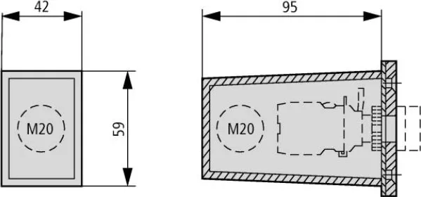 Монтажная коробка M22-H1