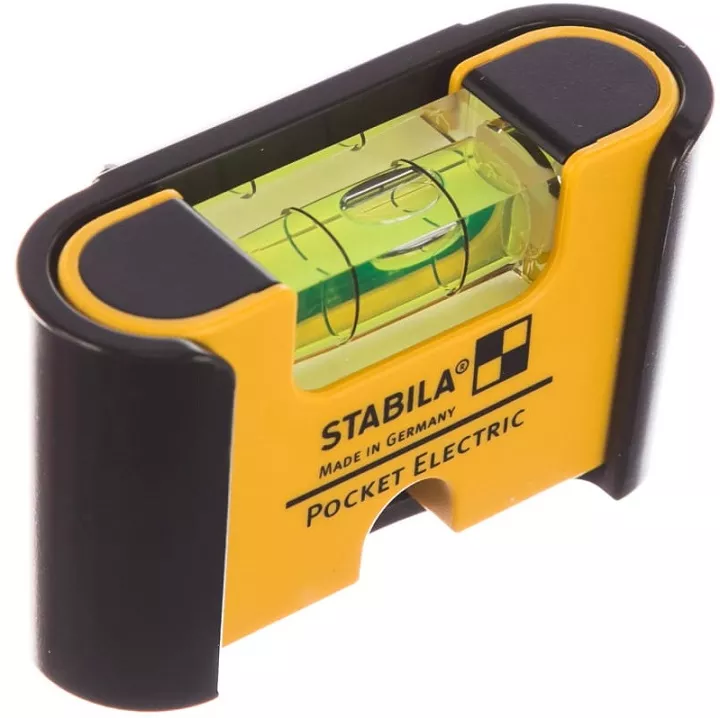 Уровень пузырьковый 67мм + защитный пласт. корпус STABILA typ POCKET ELECTRIC