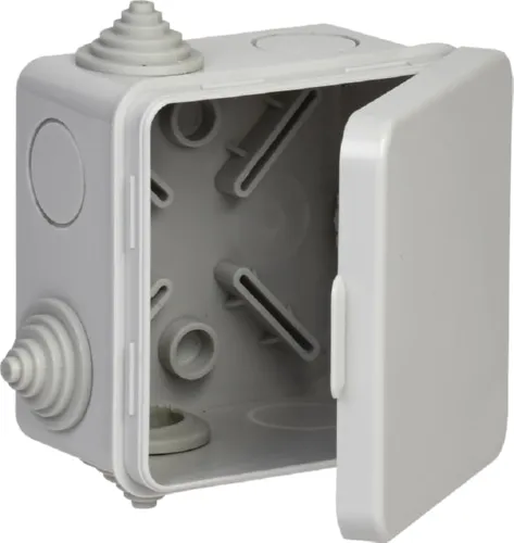 Коробка распред. о/п 80х80х50 IP54 СЕРАЯ 7 сальников КМ41238 IEK (45)