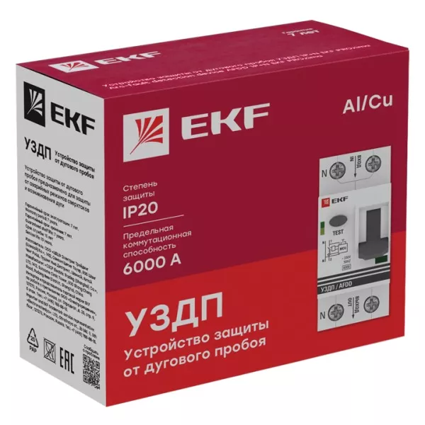 Устройство защиты от дугового пробоя (УЗДП) 1P+N 40А EKF PROxima