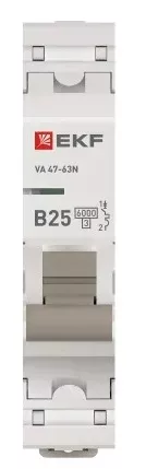 Автоматический выключатель ВА 47-63N B25/1 6кА Proxima EKF (без НДС)