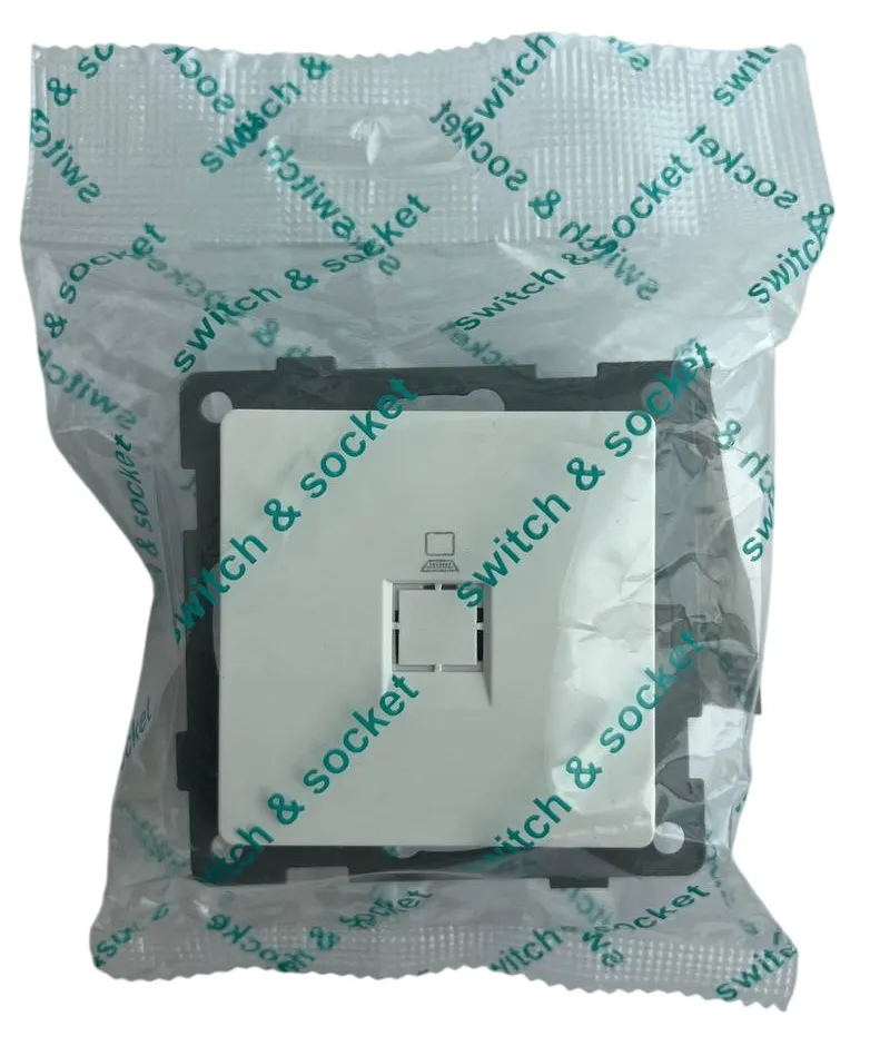Розетка RJ45 (cat 5e) 1-я белая U1A-016-1 SoftTouch AWSPRODUCTS