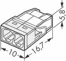 Клеммник 2273-202 2*(0,5-2,5mm) 24A 450V (уп 10шт)